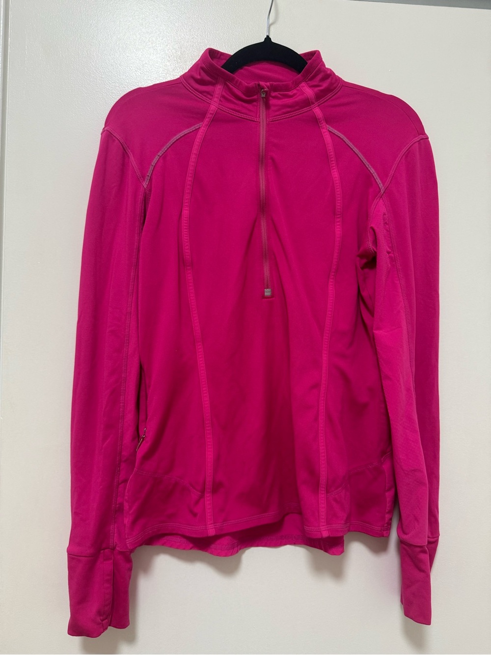 Athleta Hot Pink Zip-Front Active Top